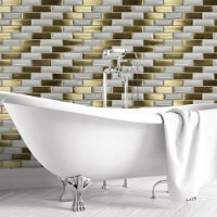 Gouden en witte baksteen