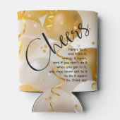 Gouden en witte ballonnen Proost Blikjeskoeler (Achterkant)