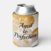 Gouden en witte ballonnen verouderd tot in de perf blikjeskoeler (Blikje Voorkant)