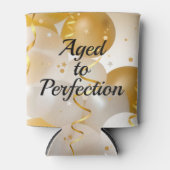 Gouden en witte ballonnen verouderd tot in de perf blikjeskoeler (Voorkant)