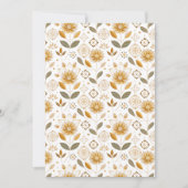 Gouden en Witte Bloemen naadloos patroon Kaart (Voorkant)