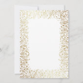 Gouden en witte bloemen  verlovingsfeest kaart (Achterkant)