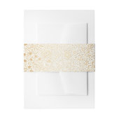 gouden en witte bloemenbruiloft uitnodigingen wikkel (Voorkant Voorbeeld)