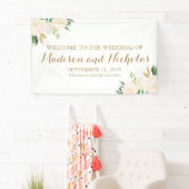 Gouden en witte bruine bruiloft Banner Decoratie (Insitu)