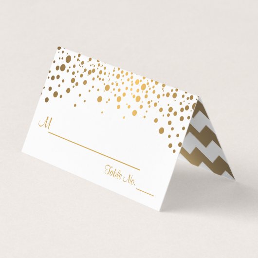 Gouden en witte Confetti 2 | Kaarten plaatsen (Achterkant)