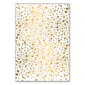 Gouden en witte Confetti Stippen | Kaarten plaatse (Achterkant)