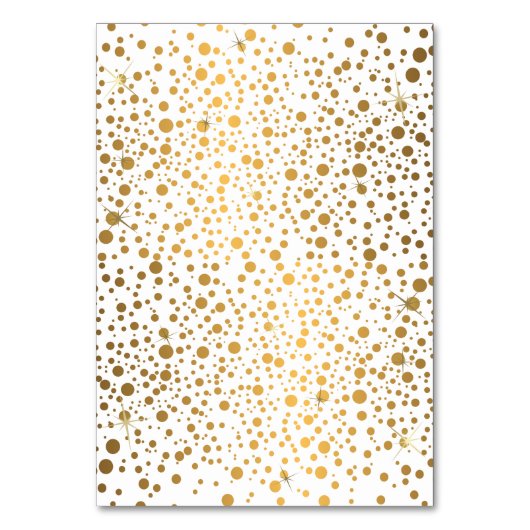 Gouden en witte Confetti Stippen | Kaarten plaatse (Achterkant)