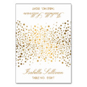 Gouden en witte Confetti Stippen | Kaarten plaatse (Voorkant)