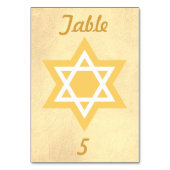 Gouden en witte davidster kaart (Achterkant)