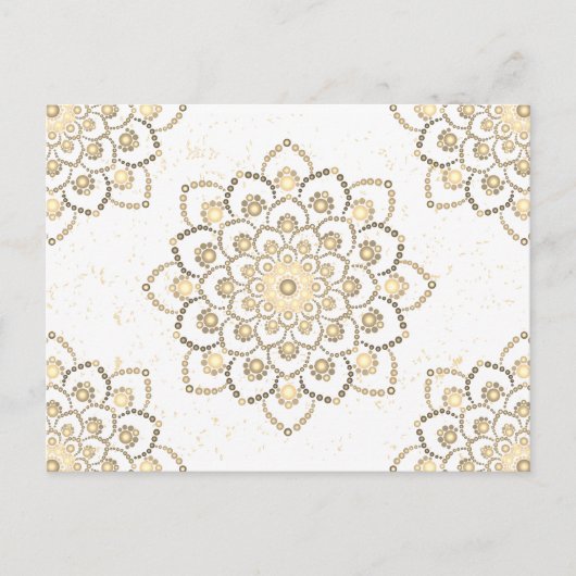 Gouden en witte elegante briefkaart (Voorkant)