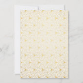 Gouden en witte geometrische Art Deco bruiloft Kaart (Achterkant)