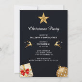 Gouden en witte kerst decor kaart (Voorkant)