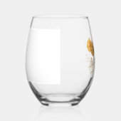 Gouden en Witte Kerstballen Aangepaste Tekst Wijnglas Zonder Voet (Rechts)