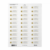 Gouden en Witte Kerstbomen Label (Full Sheet)