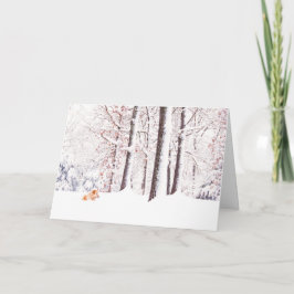 Gouden en Witte Kerstmis Feestdagen Kaart