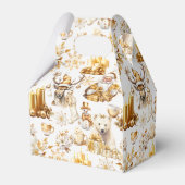 Gouden en witte kerstsymbolen bedankdoosjes (Achterkant)