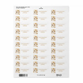 Gouden en witte kerstsymbolen etiket (Full Sheet)