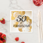 Gouden en Witte Luchtballonnen Servet (Insitu)