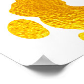 Gouden en witte luipaardprint: luxe en chique poster (Hoek)