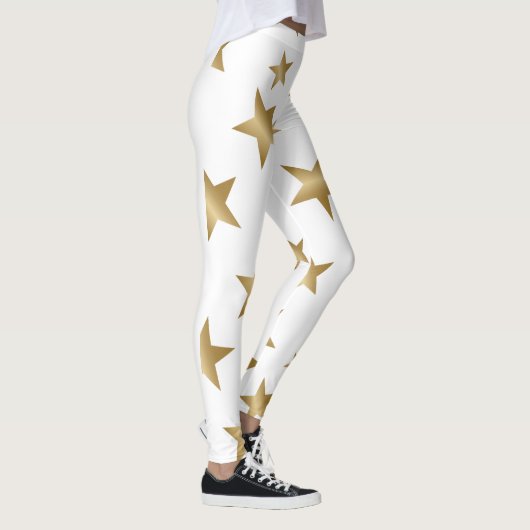 gouden en witte metalen sterren mode leggings (Rechts)