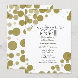 Gouden en witte polka stip bubbels ze staat op spr kaart