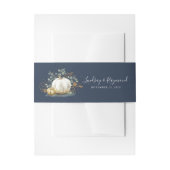 Gouden en Witte Pompoen Herfst Oogst Invitation Be Uitnodigingen Wikkel (Voorkant Voorbeeld)