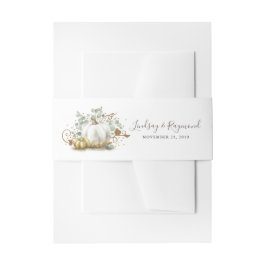 Gouden en Witte Pompoen Herfst Oogst Uitnodigingen Wikkel