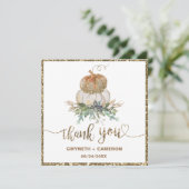 Gouden en witte pompoenen Herfst dank u (Staand voorkant)