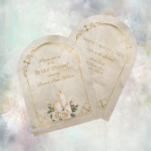 Gouden en Witte Rozen Boog Frame Bruidsdouche