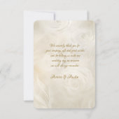 Gouden en Witte Rozen Kaarslicht Bedankkaart (Achterkant)