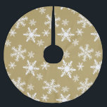 Gouden en witte sneeuwvlokken kerstboom rok<br><div class="desc">Gouden en witte sneeuwvlokken Kerstmis</div>