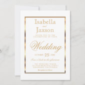 Gouden en Witte Uitnodiging (Voorkant)