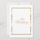 Gouden en Witte Uitnodiging (Achterkant)