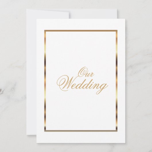 Gouden en Witte Uitnodiging (Achterkant)