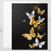Gouden en witte vlinders (Voorkant / Achterkant)