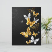 Gouden en witte vlinders (Staand voorkant)