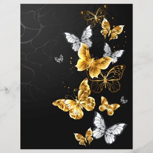 Gouden en witte vlinders (Voorkant)