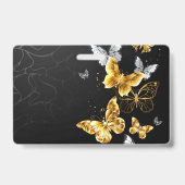 Gouden en witte vlinders badge (Achterkant)
