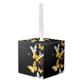 Gouden en witte vlinders decoratie (Achter hoekig)