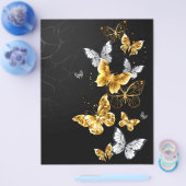 Gouden en witte vlinders flyer (Enkel)