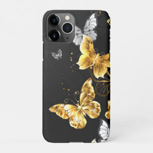 Gouden en witte vlinders iPhone 11Pro hoesje