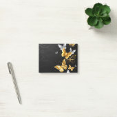 Gouden en witte vlinders post-it® notes (Kantoor)