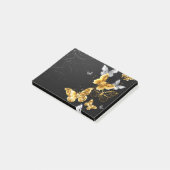 Gouden en witte vlinders post-it® notes (Schuin)