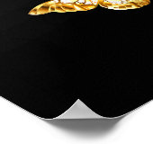 Gouden en witte vlinders poster (Hoek)
