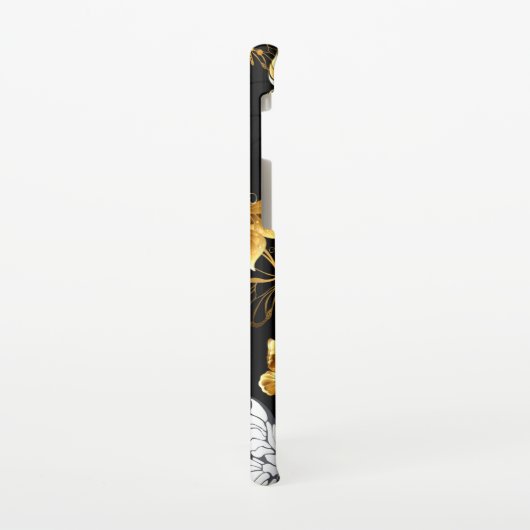 Gouden en witte vlinders samsung galaxy hoesje (Linkerkant)