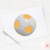 Gouden en Witte Voetbal Ronde Sticker (Envelop)
