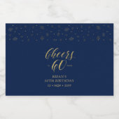 Gouden en zeemeerlingen 60 jaar, 60e verjaardag likeurfles etiket (Enkel label)