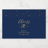 Gouden en zeemeerlingen 70 jaar, 70e verjaardag likeurfles etiket (Enkel label)