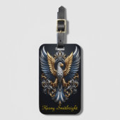 Gouden en Zilveren Adelaar Bagagelabel (Voorkant (verticaal))