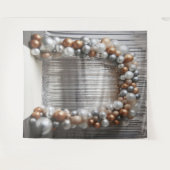 Gouden en zilveren ballonboog hangen wandkleed (Voorkant (horizontaal))